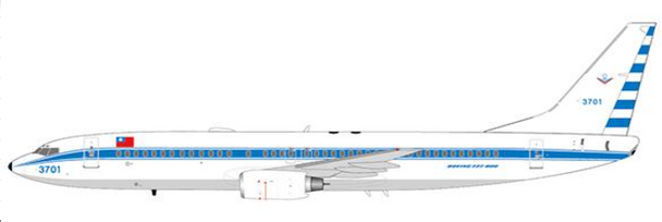 LH2244 | JC Wings 1:200 | Taiwan Air Force Boeing 737-800 Reg: 3701 With Stand | is due: September-2022