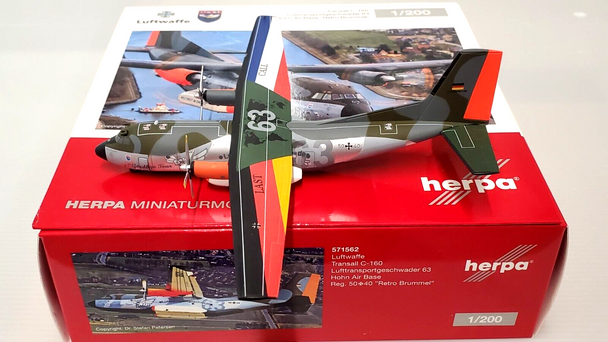 572293 | Herpa Wings 1:200 1:200 | C-160 Luftwaffe Transall WTD 61, Manching Last Flight 50+86