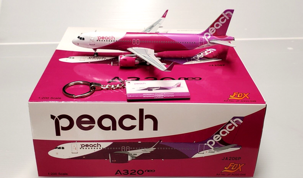 JF-A320-048 | JFox Models 1:200 | Airbus A320neo Peach JA206P (with stand)