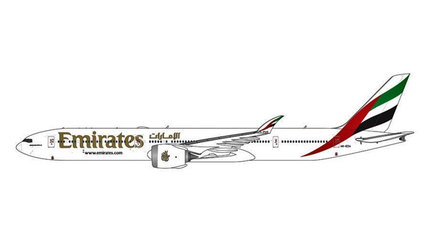 GJUAE2160W | Gemini Jets 1:400 1:400 | Boeing 777-9 Emirates A6-EZA (wingtips up)