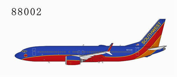NG88002 | NG Models 1:400 | Boeing 737 MAX 8 Southwest N872CB Canyon Blue Retro