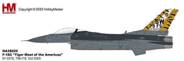 HA38020 | Hobby Master Military 1:72 | F-16C USAF 91-0379 79FS SW 'Tiger Meet of the Americas'