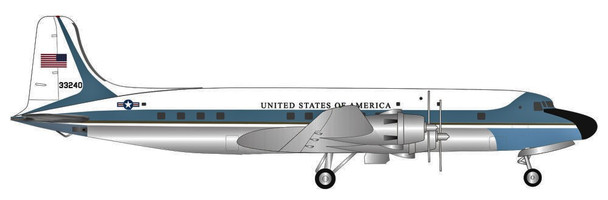 537001 | Herpa Wings 1:500 | Douglas VC-118A U.S. Air Force - 1254th Air Transport (Special Missions) Wing, Andrews Air Base Air Force One 53-3240