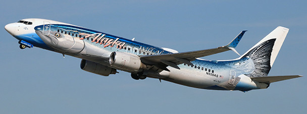 SA4026 | JC Wings 1:400 | Boeing 737-800 Alaska Airlines Salmon Thirty Salmon Reg: N559AS | is due: July-2023