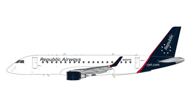 G2RPA957 | Gemini200 1:200 | Embraer E-175LR Republic Airways N402YX (with stand) | is due: June 2023