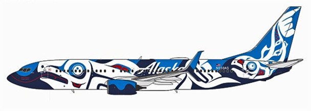 NG58196 | NG Models 1:400 | Boeing 737-800 Alaska Airlines N559AS, 'Salmon People'