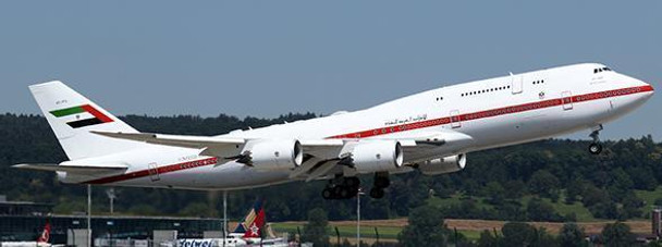 LH4354 | JC Wings 1:400 | Boeing 747-8(BBJ) Abu Dhabi Amiri Flight Reg: A6-PFA | is due: July-2023