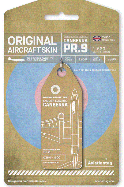 AVTAGXH135 | Gifts Key Rings | Original Aircraft Skin - Canberra PR.9 RAF XH135