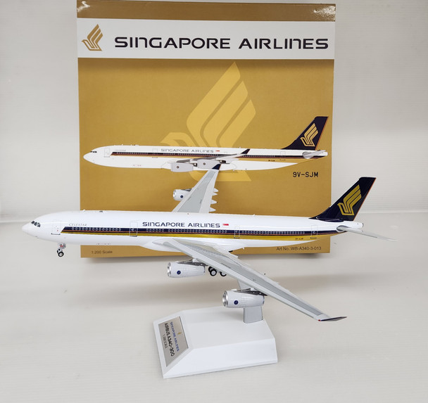 JF-A340-3-013 | JFox Models 1:200 | Airbus A340-313 Singapore Airlines 9V-SJM (with stand)