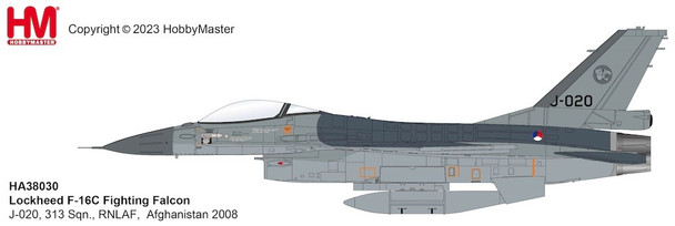 HA38030 | Hobby Master Military 1:72 | Lockheed F-16C Fighting Falcon RNLAF J-020, 313 Sqn., Afghanistan 2008 | is due: March 2024
