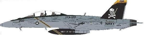 HA5138 | Hobby Master Military 1:72 | F/A-18F Super Hornet US Navy VFA-103 166629 'USS George W Bush' | is due: April 2024
