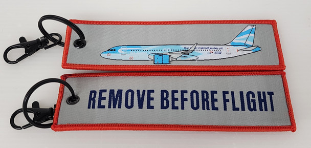 KR009 | Gifts Key Rings | Key Tag - Remove Before Flight - Airbus A320 British Airways 'sustainability' G-TTNA