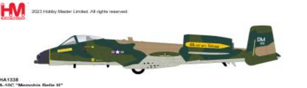 HA1338 | Hobby Master Military 1:72 | A-10C Memphis Belle III 78-0651, Capt Lindsay Mad Johnson,  David-Monthan AFB, 2023-24 | is due: June 2024