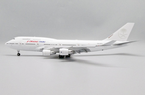 LH2255 | JC Wings 1:200 | Boeing 747-400 Orient Thai Airlines Reg: HS-STC With Stand + Original Aircraft Skin Keychain | is due: January 2024