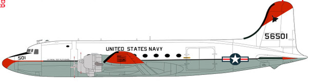 HL2025 | Hobby Master Military 1:200 | DOUGLAS C-54Q Skymaster, 56501, US Navy Test Pilot School 1973 | is due: May 2024