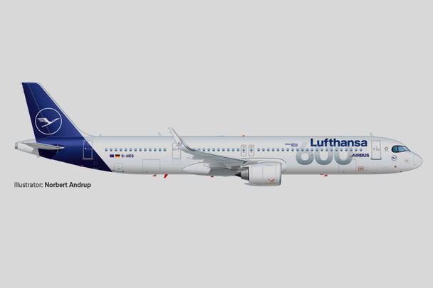 537490 | Herpa Wings 1:500 | Airbus A321neo Lufthansa 600th Airbus – D-AIEQ Münster