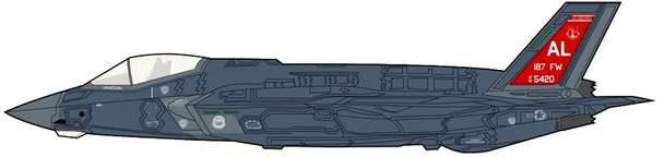 HA4440 | Hobby Master Military 1:72 | F-35A Red Tail 18-5420, 187 FW, Alabama ANG, Feb., 2024 | is due: September 2024