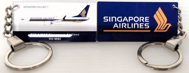AKR013 | Key Rings | Acrylic Keyring - Singapore Airlines Boeing 737-8max 9V-MBI