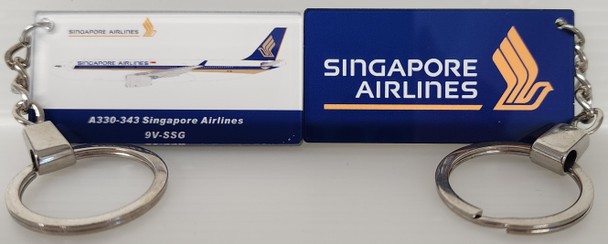 AKR020 | Key Rings | Acrylic Keyring - Singapore Airlines Airbus A330-343 9V-SSG