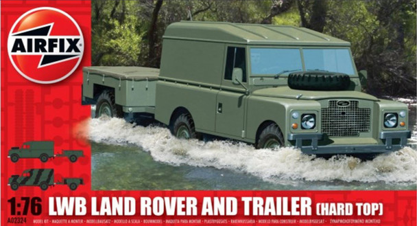 A02324 | Airfix  | Airfix kit - LWB Land Rover & Trailer (Hard Top) 1:76 scale