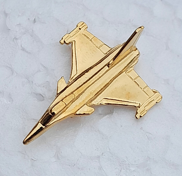 CL102 | Clivedon Collection Pin Badges | DASSAULT Rafale 22ct Gold plated pin badge
