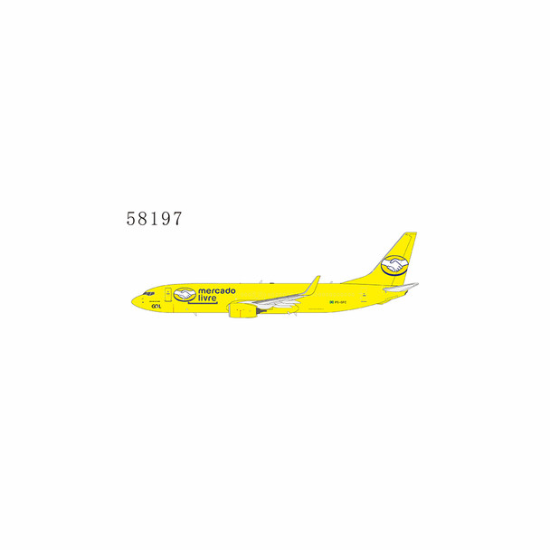 NG58197 | NG Models 1:400 | Boeing 737-800BCF/w Mercado Livre (GOL Linhas Aereas) PS-GFC | is due May 2024