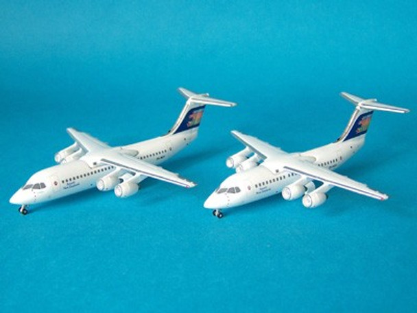 JX334 | Jet-x 1:400 | BAe 146-200 & 146-300 (Twin Pack) Ansett NZ 146-200 ZK-NZA & 146-300 'Flying Stars' Tail ZK-NZF