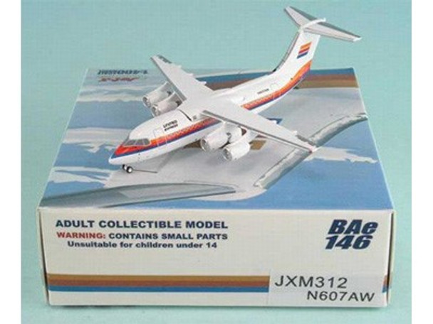 JX312B | Jet-x 1:400 | BAe 146-200 United Express / Air Wisconsin N607AW (white engines)