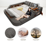Europe and America fabric cloth bed massage Modern