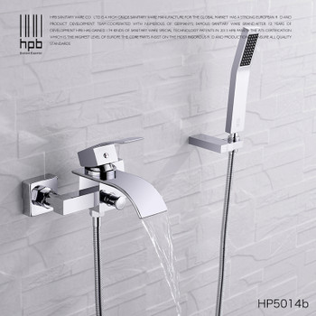 HPB Solid Brass Polish Chrome Waterfall Bathroom