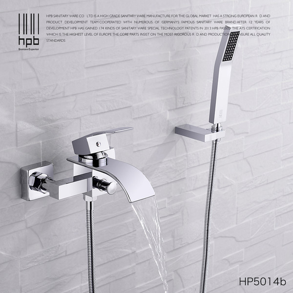 HPB Solid Brass Polish Chrome Waterfall Bathroom