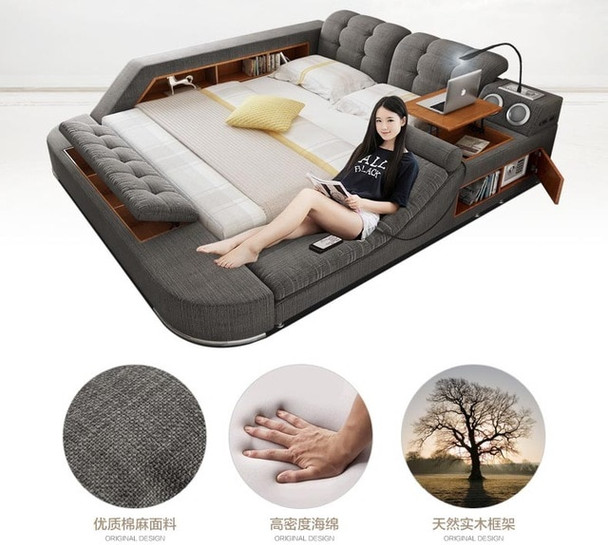 Europe and America fabric cloth bed massage Modern