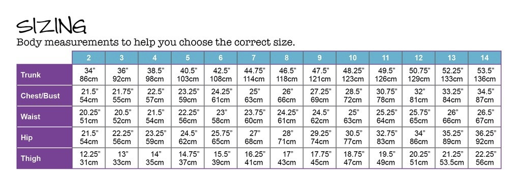 Sizing Chart