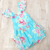 Ruffle Romper Teal - Size 2