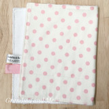 White/Pink Spot Burping Rug