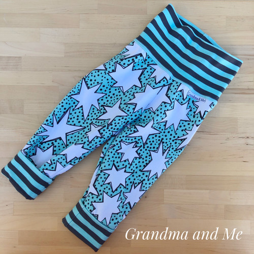 9-18m Teal Starburst Pants