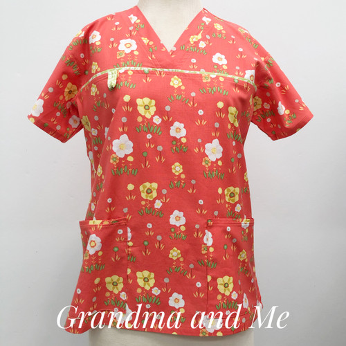M Scrub Top Floral