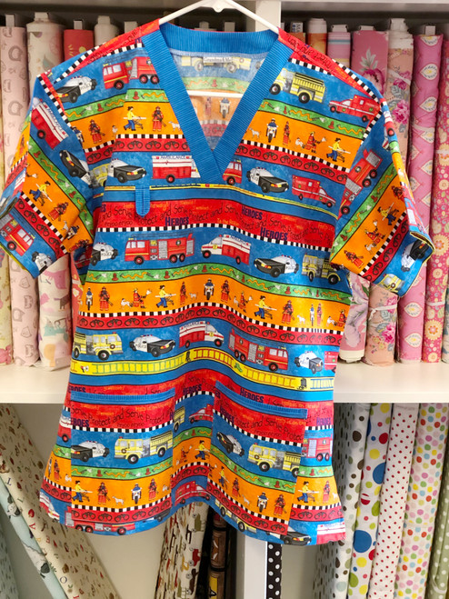 XL Scrub Top Emergency Services