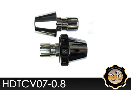 KAOKO Motorcycle Throttle Stabilzers for Victory 2007 models (incl matching left hand side Bar-End Weight : Torpedo shape with black finish)