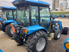 Rear 3-point hitch and PTO system on LS MT232 Cab 32HP compact tractor for implements.