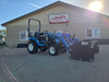 Snow Pusher + LS Tractor MT225S Small Compact Tractor