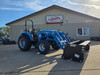 Snow Pusher + LS Tractor MT352H Compact Tractor