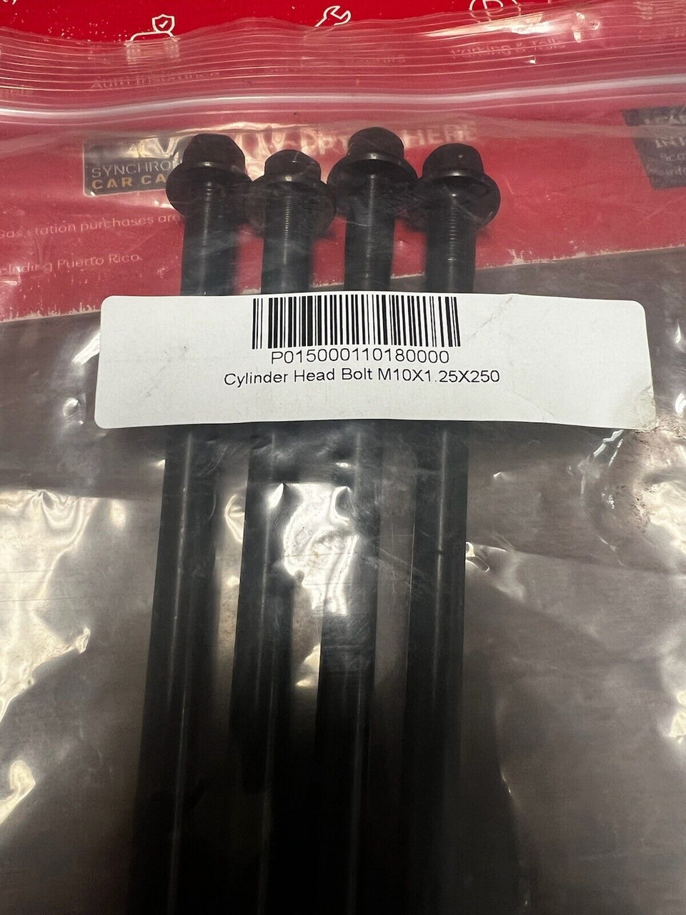 AMI| (HTS029 JE0118 136) Genuine OEM Hisun Cylinder Head Bolt M10X1.25X250 Pack of 6