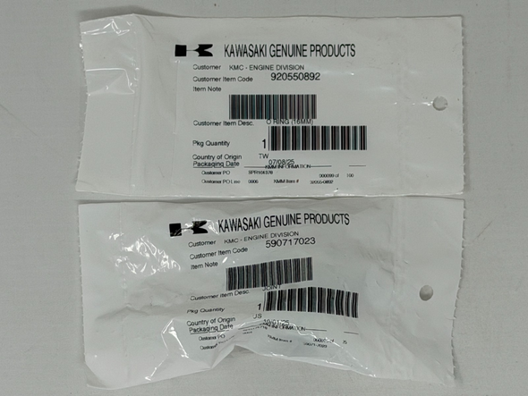 Genuine Kawasaki 59071-7023 Oil Drain Adaptor w Plug O-Ring FR600V FR651V FR691V