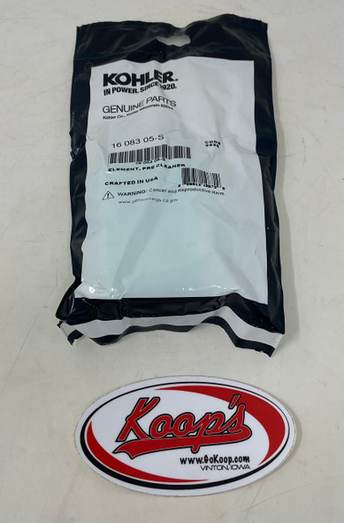 Kohler / Rehlko Air Filter Element Pre Cleaner 16 083 05-S, 1608305S, 1608305-S