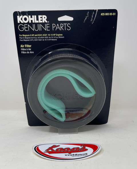 Kohler / Rehlko Air Filter Combo 25 883 03-S1, 2588303S1, 25 883 03 S, 2588303S, 25 883 03