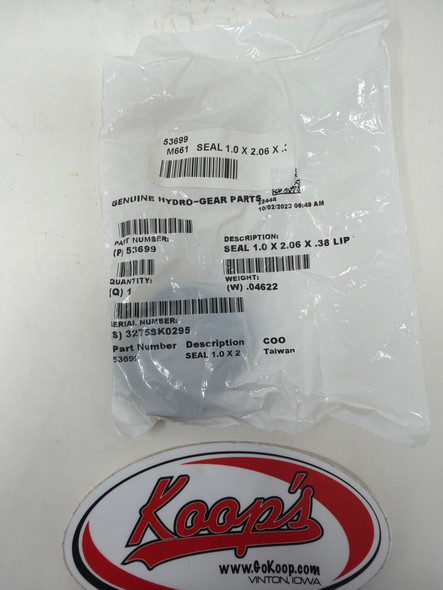 Hydro Gear Seal 1.0 x 2.06 x .38 LIP (53699)