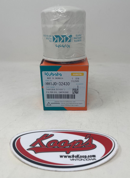 Club Car Oil Filter Fits XRT/Carry All Models with Kubota Diesels 102703301 (HH1J0-32430), HH1J0-32430, HH1J032430