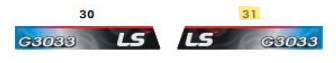 LS Tractor G3033 Hood Decal (Right Hand Side) (40245593)