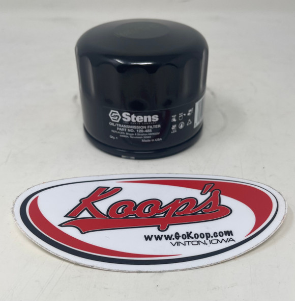 Stens Oil Filter Replaces Briggs & Stratton 842921 (120-485), 120485, Ariens21548100, 21550800 Bad Boy063-2004-00, 063-4025-00, 063-8018-00 Bobcat2722463, 416-4153, 416-4537 Briggs & Stratton4049, 4049H, 4154, 4237, 492056, 492932, 492932B, 492932S, 5049, 5049A, 5049B, 5049C, 5049D, 5049E, 5049H, 5049K, 5049W, 5062H, 5076, 5076D, 5076H, 5076K, 695396, 696854, 7045184YP, 795137, 795890, 798576, 841023B, 842921, 842921B, BS-492932B Craftsman24603, 33935 Dixie Chopper900862 E-Z-GO492932S Ferris4206, 5021144X1, 5021144X1SM, 5102278X1, 696854, 795890 Grasshopper100803 Gravely21551600 Husqvarna531300938, 531307043, 531307389 Hustler602581 Jacobsen4929325 John DeereAM119567, AM125424, GY20577, LG4153, LG491056, LG492932S, M139118 Kawasaki49065-0721, 49065-0721BK, 49065-0736, 49065-2076, 49065-2077, 49065-7002, 49065-7007, KM-49065-0721, KM-49065-7007 Kohler28 050 01-S, 52 050 02-S1, KH-28 050 01-S, KH2805001S, KH-28-050-01-S, KH-52 050 02-S1, KH5205002S1, KH-52-050-02-S1 Land Pride831-053C MTD5049D, 5062D Simplicity5021144X1SM Snapper Pro5102278X1 Tecumseh36563 Toro107-7817